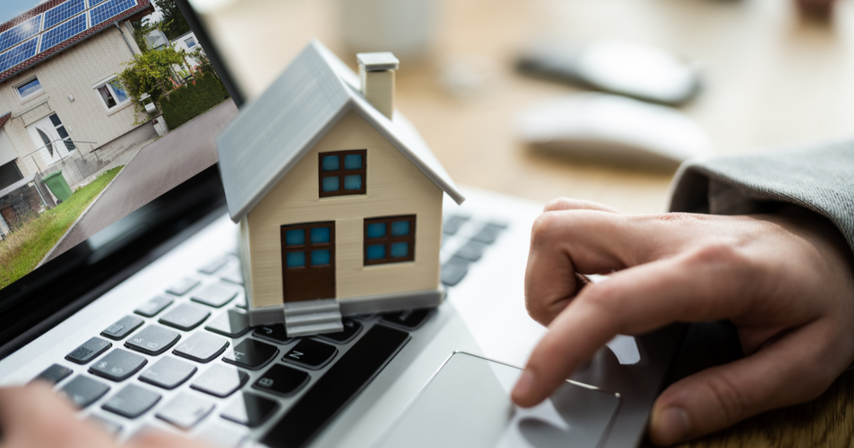 House model on laptop